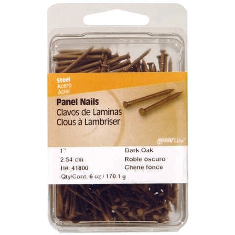 HILLMAN 1-5/8 in. Panel Steel Nail Flat Head, Pack of 5