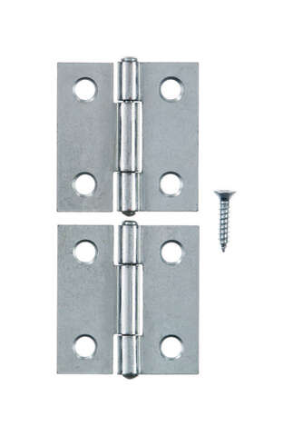 Ace 1-7/16 in. W X 1-1/2 in. L Zinc Plated Zinc Narrow Hinge 2 pk, Pack of 5