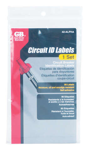 Gardner Bender Circuit Breaker Panel Marker 1 pk