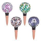 Meadowcreek Assorted Glass/Iron 9 in. H Mosaic Plant Self-Watering Globe, Pack of 12