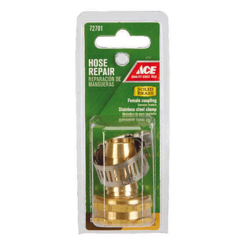 Ace 5/8 Hose Barb x 3/4 FHT in. Brass Threaded Female Hose Repair, Pack of 5