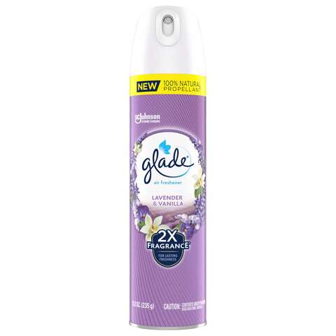 Glade Lavender & Vanilla Scent Air Freshener 8.3 oz Aerosol 1 pk, Pack of 6