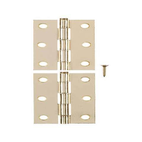 Ace 2.75 in. W X 3 in. L Bright Brass Gold Brass Narrow Hinge 2 pk, Pack of 5