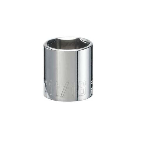 Craftsman 11/16 in. X 3/8 in. drive SAE 6 Point Standard Shallow Socket 1 pc
