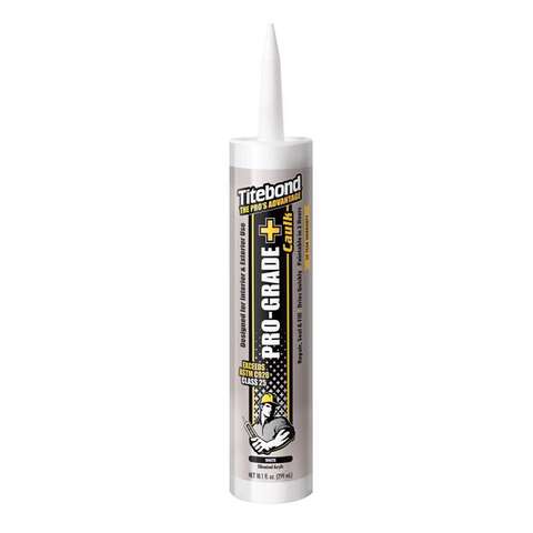 Titebond Pro-Grade Plus White Siliconized Acrylic Multipurpose Caulk 10.1 oz, Pack of 12