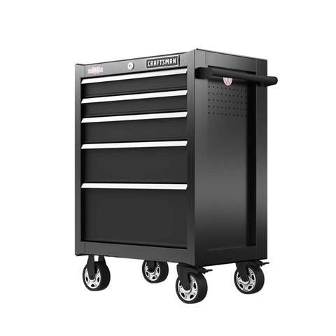 Craftsman S2000 26 in. 5 drawer Steel Rolling Tool Cabinet 37.5 in. H X 18 in. D