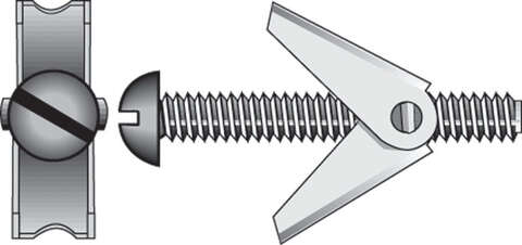 HILLMAN 1/4 in. D X 3 in. L Round Steel Toggle Bolt 6 pk, Pack of 5