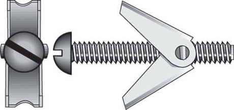 HILLMAN 1/4 in. D X 3 in. L Round Steel Toggle Bolt 6 pk, Pack of 5