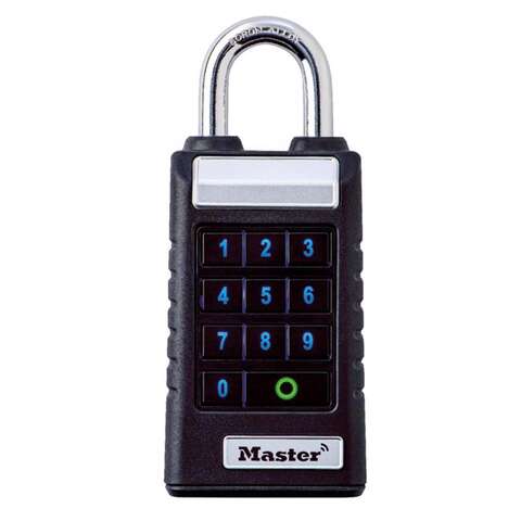 Master Lock 6400ENT Bluetooth Padlock 5.43 in. H X 1.71 in. W X 2.43  L Metal Single Locking Bluetoo