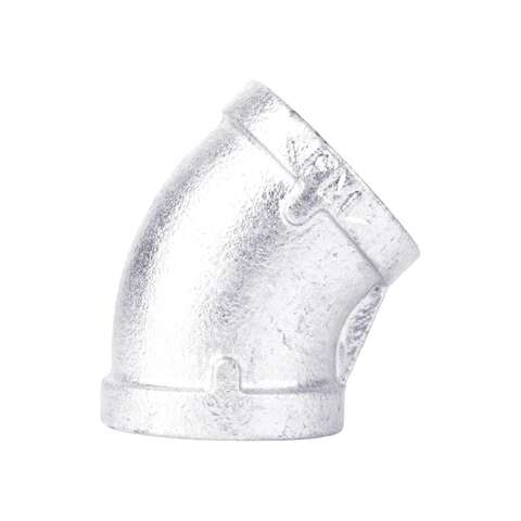 STZ Industries 1/2 in. FIP each X 1/2 in. D FIP Galvanized Malleable Iron 45 Degree Elbow, Pack of 5