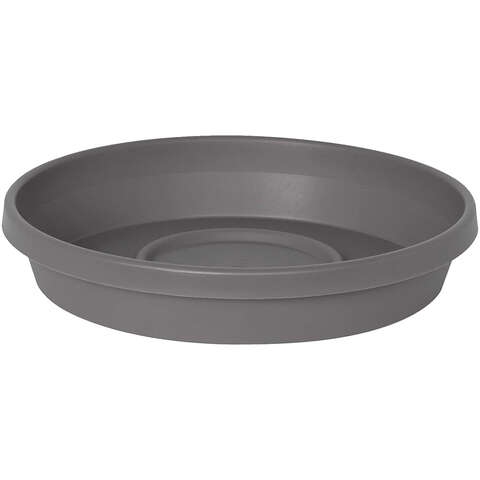 Bloem Terra 3.5 in. H X 20 in. W X 20 in. D X 20 in. D Plastic Plant Saucer Charcoal