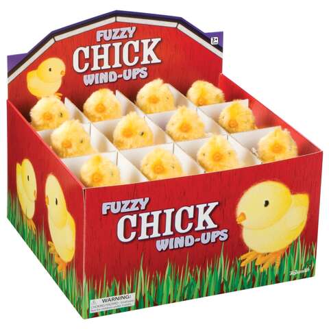 Toysmith Fuzzy Chick Wind Up Toy Plastic 1 pk, Pack of 24