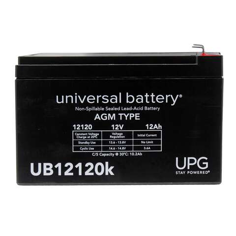 UPG U12120 12 Ah Lead Acid Battery, Pack of 2