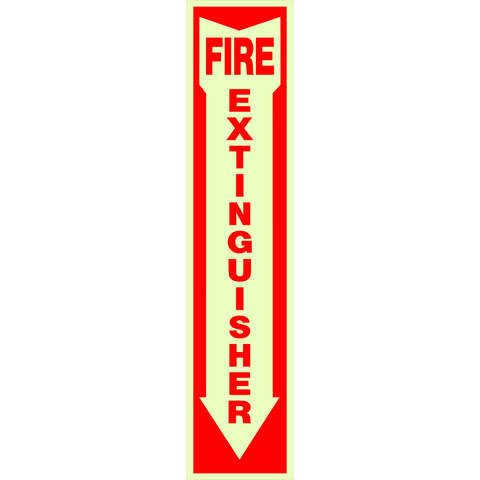 Hillman English White Fire Extinguisher Sign 18 in. H X 4 in. W, Pack of 10