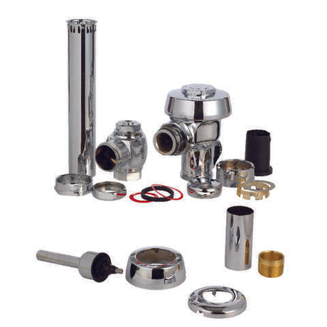 Sloan Royal Flush Valve Silver Polished Chrome Brass