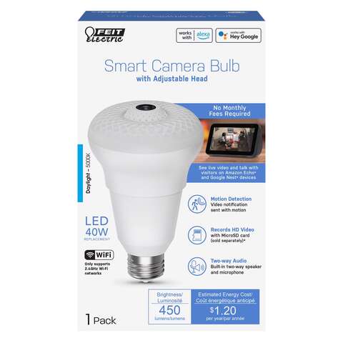 Feit Smart Home A23 E26 (Medium) Smart-Enabled LED Bulb Daylight 40 Watt Equivalence 1 pk