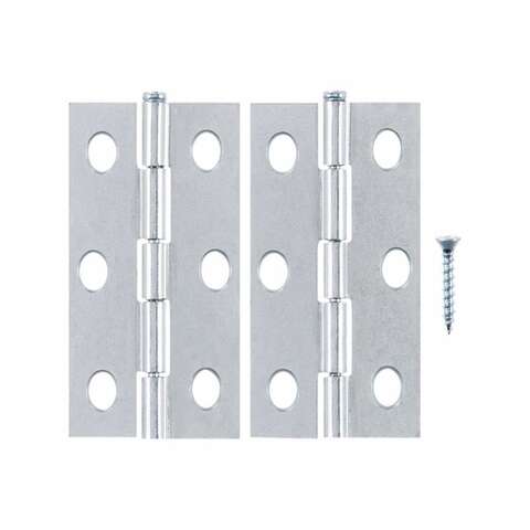 Ace 2-1/2 in. L Zinc-Plated Narrow Hinge 2 pk, Pack of 5