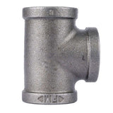 STZ Industries 2-1/2 in. FIP each X 2-1/2 in. D FIP 2-1/2 in. D FIP Black Malleable Iron Tee