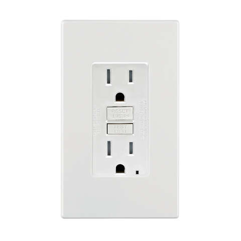 Leviton 15 amps 125 V White Outlet/Wallplate 5-15R 1 pk