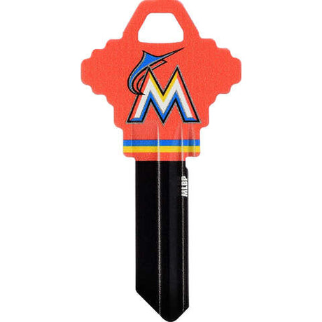 HILLMAN MLB Florida Marlins House/Office Key Blank 68 SC1 Single For Schlage Locks, Pack of 6