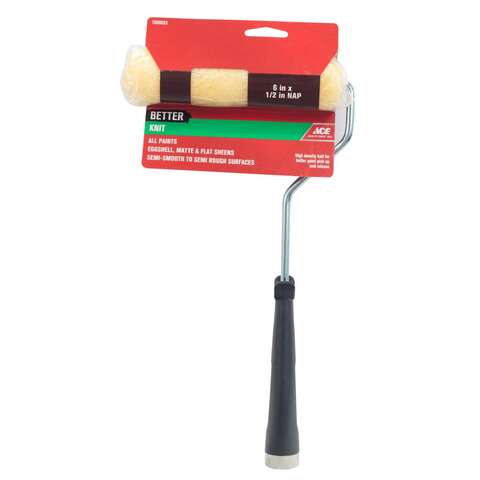 Ace Better Knit 6 in. W X 1/2 in. Mini Paint Roller with Frame 1 pk, Pack of 4