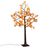 Gerson Warm White 48 ct 4 ft. LED Prelit Maple Leaf Lighted Tree Halloween Decor, Pack of 4
