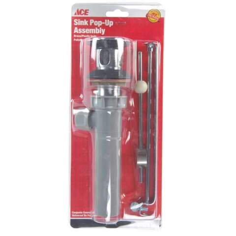 Ace 1-1/4 in. Chrome Plastic Pop Up Assembly