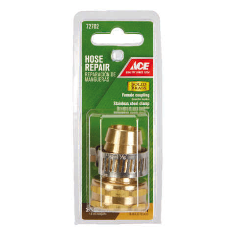 Ace 3/4 in. Hose Barb x 3/4 in. FHT in. Brass Threaded Female Hose Repair, Pack of 5