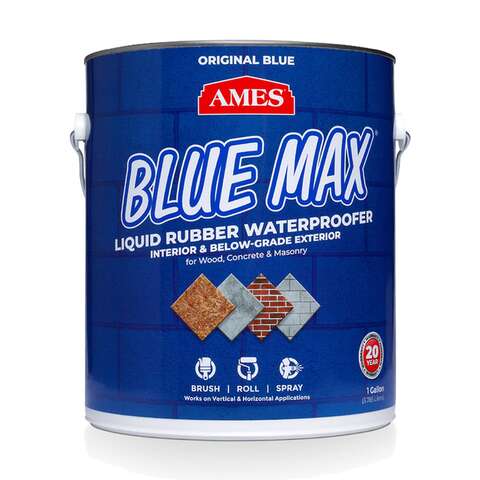 AMES Blue Max Liquid Rubber Blue Waterproof Coating 1 gal, Pack of 4