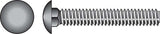 HILLMAN 3/8 in. X 1 in. L Hot Dipped Galvanized Steel Carriage Bolt 100 pk