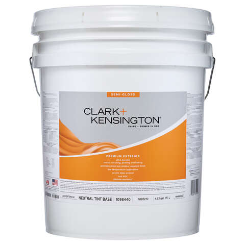 Clark+Kensington Semi-Gloss Tint Base Neutral Base Premium Paint Exterior 5 gal