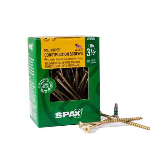 SPAX Multi-Material No. 10 in. X 3-1/2 in. L T-20+ Flat Head Serrated Construction Screws