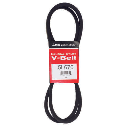 Mitsuboshi FHP 5L670 Standard General Utility V-Belt 0.63 in. W X 67 in. L For Fractional Horsepower