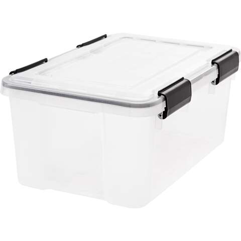 IRIS WEATHERPRO 19 qt Clear Storage Tote 7.88 in. H X 11.75 in. W X 17.5 in. D Stackable, Pack of 6