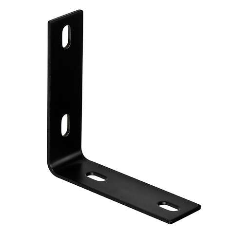 Hampton 5-1/8 in. H X 1-1/2 in. W X 1/8 in. D Black Steel Inside L Corner Brace, Pack of 10