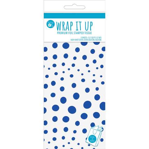 Paper Images Blue Fuchsia Tissue Paper, Pack of 6