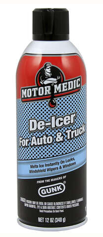 Motor Medic Gunk Windshield De-Icer Aerosol 12 oz, Pack of 12