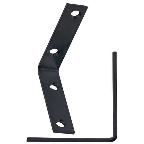 Hampton 3 in. H X 3/4 in. W X 3 in. D Black Steel Inside L Corner Brace, Pack of 20