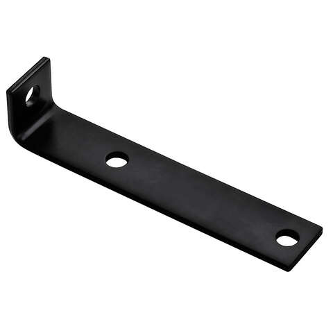 Hampton 7-1/2 in. H X 1-1/2 in. W X 3/16 in. D Black Steel Offset Leg Corner Brace, Pack of 10