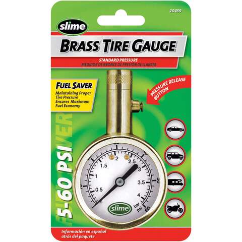 Slime 60 psi Dial Tire Pressure Gauge, Pack of 6