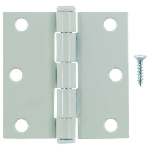 Ace 3 in. L White Residential Door Hinge 3 pk