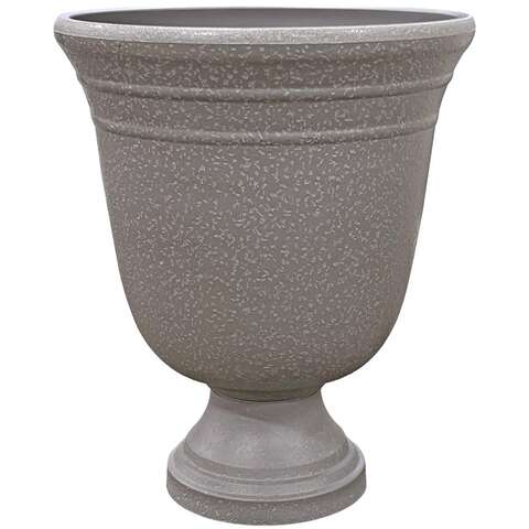 Classic Home & Garden 19.5 in. H X 16 in. D Plastic Westpoint Urn Planter Stone