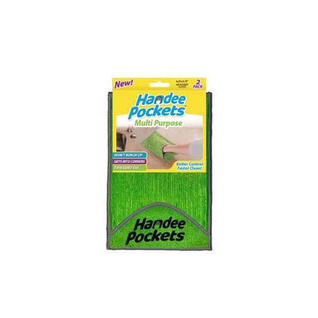 Handee Pockets Microfiber Cleaning Cloth 6.25 in. W X 9.75 in. L 2 pk, Pack of 6