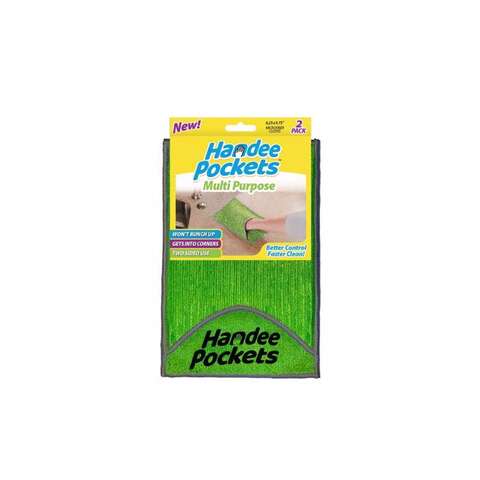 Handee Pockets Microfiber Cleaning Cloth 6.25 in. W X 9.75 in. L 2 pk, Pack of 6