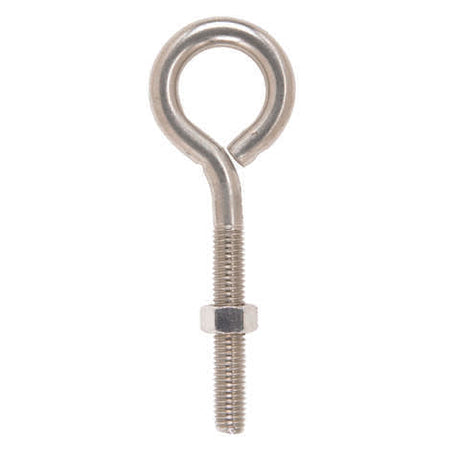 Hampton 1/2 in. X 6 in. L Stainless Stainless Steel Eyebolt Nut Included, Pack of 5