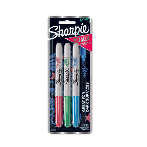 Sharpie Assorted Fine Tip Metallic Marker 3 pk