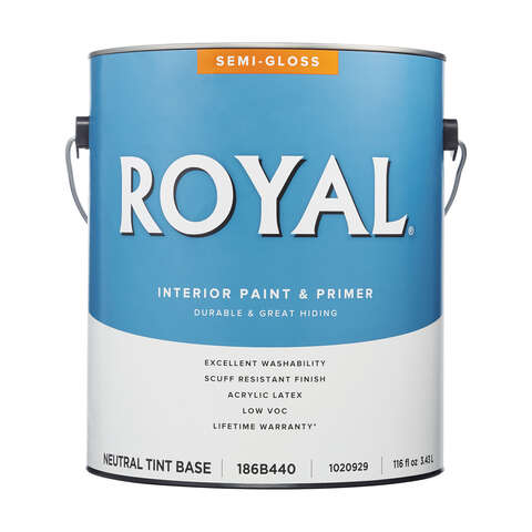 Royal Semi-Gloss Tint Base Neutral Base Paint Interior 1 gal, Pack of 4