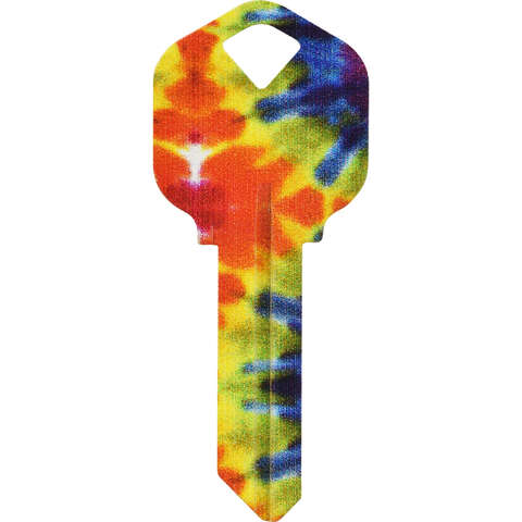 Hillman Wackey Tie-Dyed House/Office Universal Key Blank Single, Pack of 6