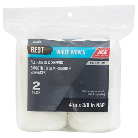 Ace Best Woven 4 in. W X 3/8 in. Trim Paint Roller Cover 2 pk, Pack of 5