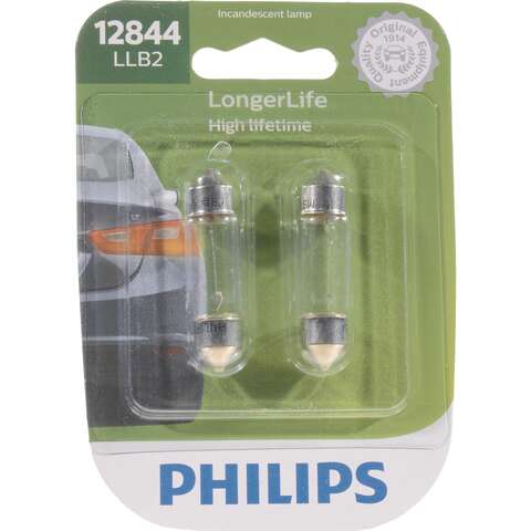 Philips LongerLife Incandescent Courtesy/Glove/License/Trunk Miniature Automotive Bulb 12844LLB2